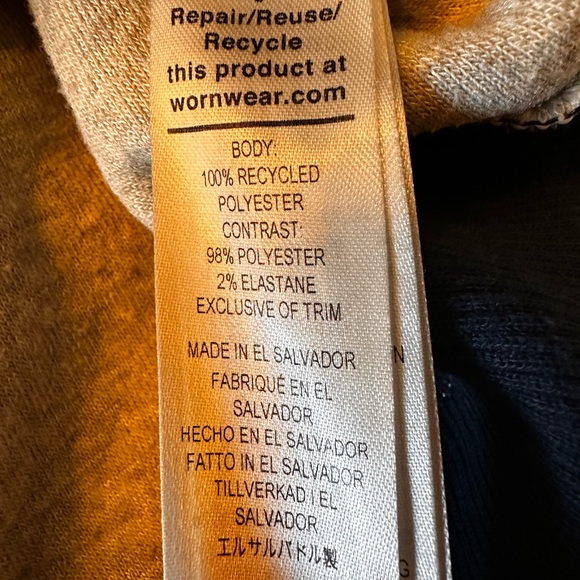 Patagonia men’s small vintage cream/gray with blue trim zip up jacket. - Picture 9 of 14